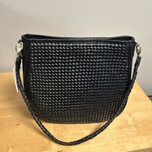 Bembien black Alba woven leather bag